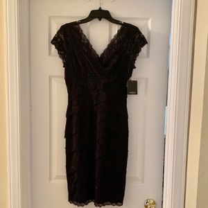 Black lace cocktail dress